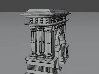 Roman Architecture Gate Low-poly 3D model