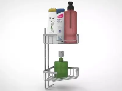 NURBS BATHROOM SHOWER SHELVES 3D model 3D model