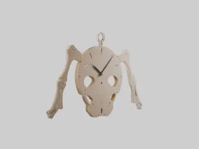 Skeleton Wall Clock model 3D model