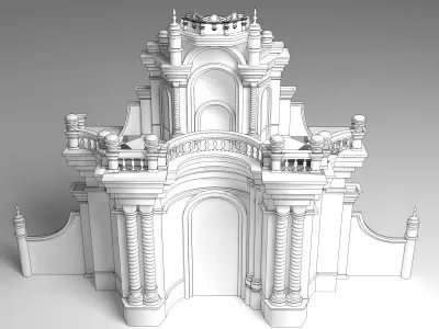 Roman Wedding Stage 3D model
