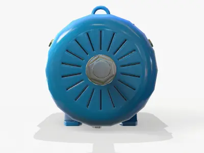 Electric Engine PBR Low-poly 3D model