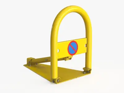 Parking Barrier Low-poly 3D model