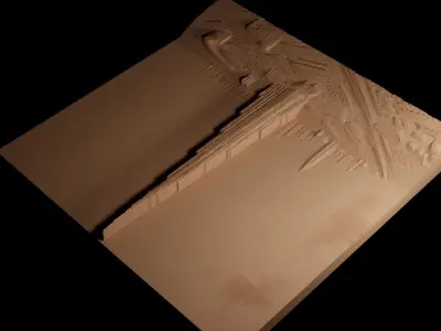 Burj Khalifa CNC 3d Print High Relief Sand Casting 3D print model