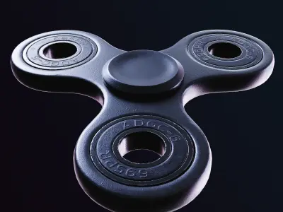 Fidget Spinner Low-poly 3D model
