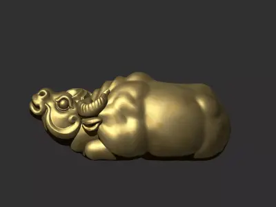buffalo chinese zodiac bull 3D print model