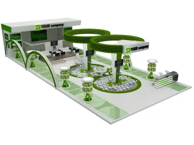  Booth Exhibition Stand a449b  3D model