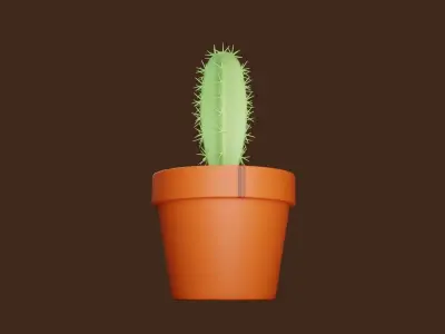Cactus Pot 3D print model