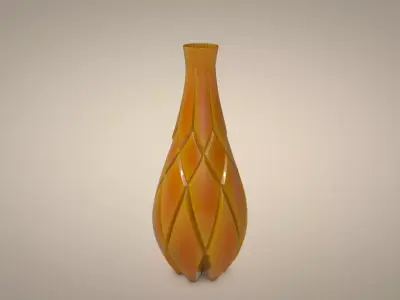 Vase 6 orange 3D model