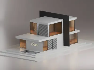 Modern house 3D model