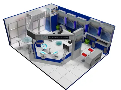 Booth Exhibition Stand a453 3D model