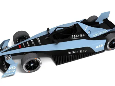 Gen3 Formula E Race Car Season 2022 - 2023 3D model
