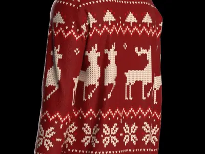 Christmas male longsleeve 3D model