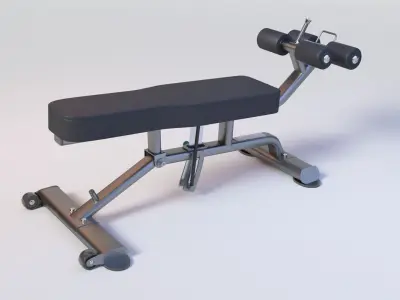 ABDOMINAL - DECLINE BENCH - Premium 3D Gym Model Low-poly 3D model