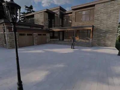 Oakland modern house 3D model