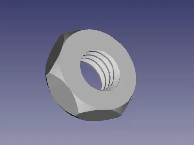 M4 screw and Nut 3D print model