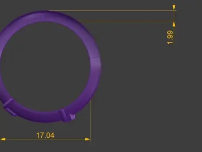 Buckle Ring Gold Silver Platinum Luxury Jewelry 3D print model