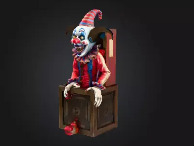 Cursed Creepy Clown Low-poly 3D model