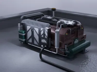 Generator devices Low-poly 3D model 3D model