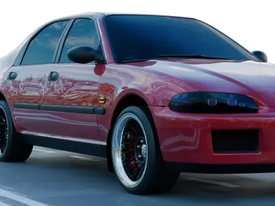 honda civic 95  3D model