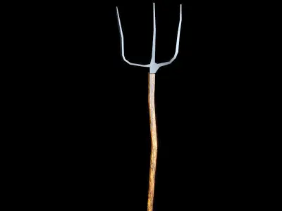 Farm Fork Free low-poly 3D model