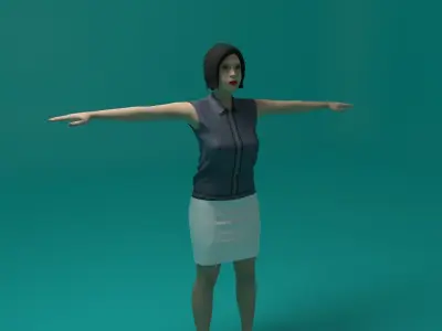 Tennis Player Woman 3D model buy