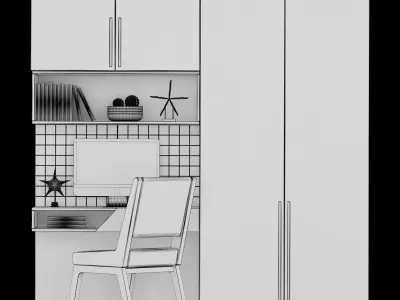 Shelf and working table 10 3D model