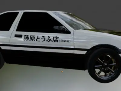 Toyota AE86 Tureno Free 3D model