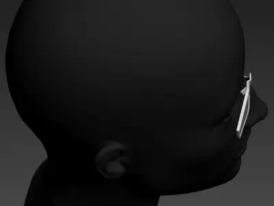 HighPoly Set of two Monocle for right and left eye 3D model