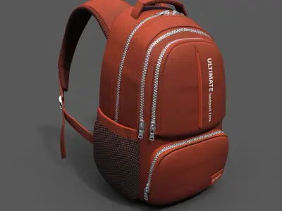 Backpack Generic sport human scifi fantasy fashion military  Low-poly 3D model