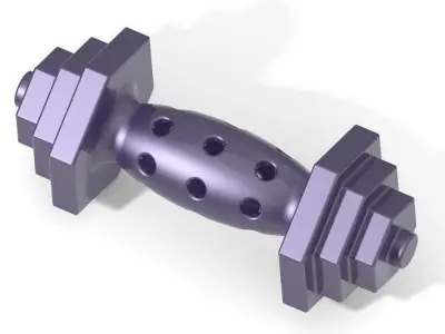 Classic Adjustable Dumbbell Toy 3D print model