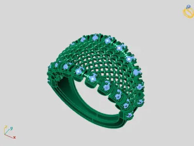 Women Ring 3DM Womens Ring 3d models 3D print model 3D print model 15