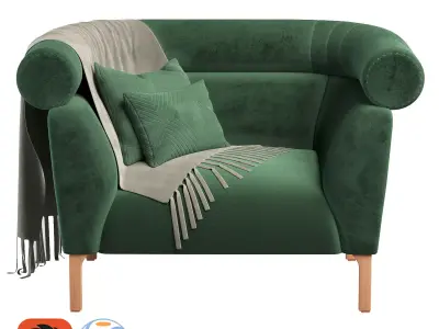 Rouble sofa 02 3D model