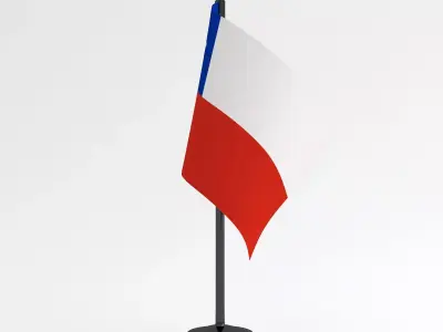 Table Flag Chile 3D model