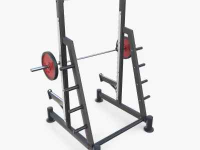 Squat rack 3D model