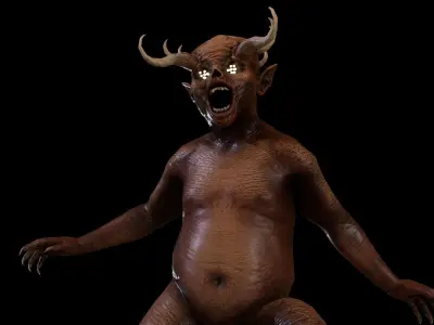 Imp2 low poly deer Low-poly 3D model