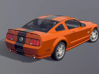2005 Ford Mustang GT Low-poly 3D model