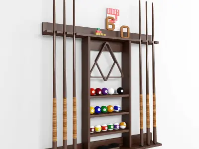 Cue Stick Storage Rack 3D model