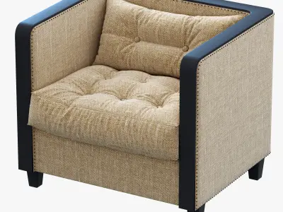 Restoration Hardware Shelter Arm Upholstered Chair 3D model