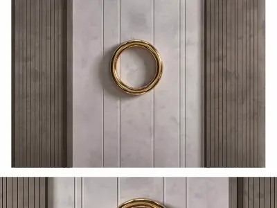 Decor wall with circle in middle 3D model