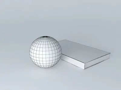 Book and ball Free 3D model