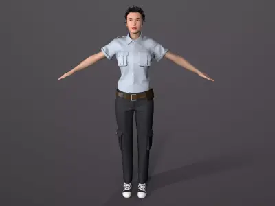 public security  Low-poly 3D model