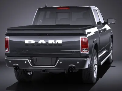 Dodge RAM 1500 Laramie Limited 2015 VRAY 3D model