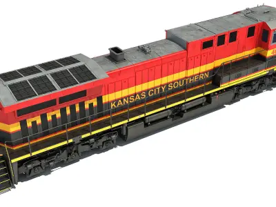 Kansas City Southern Locomotive 3D model
