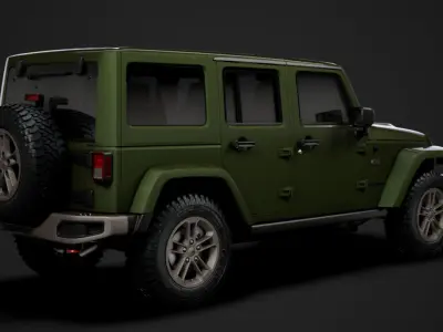 Jeep Wrangler Unlimited 75th Anniversary JK 2018 3D model