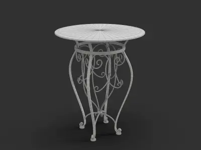 Collection of Wrought Decorative Elements and Garden Furniture 3D model