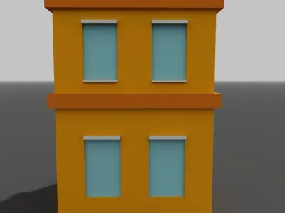 Low poly House Free low-poly 3D model