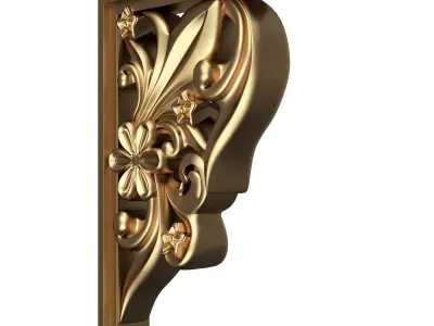 Bracket Plaster Molding Decoration 06 Low-poly 3D model