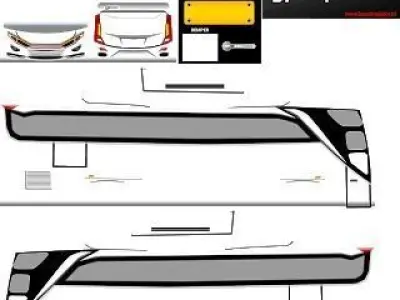 Bangladesh Bus Hyndai Brand Name Relax  3D model