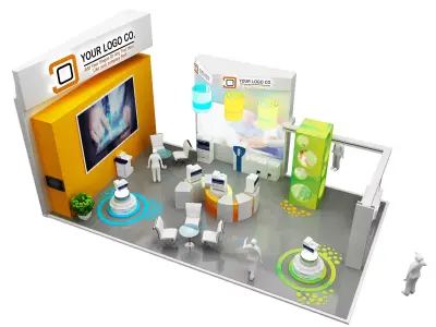 Booth Exhibition Stand a466b 3D model