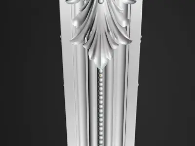 Console ornate door handle 3D model